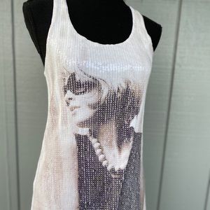 Sequin vintage model razorback tank